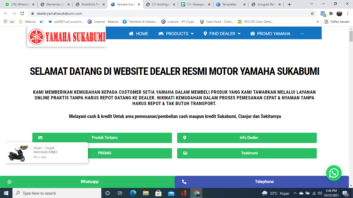 Jasa Pembuatan Website Dealer Motor